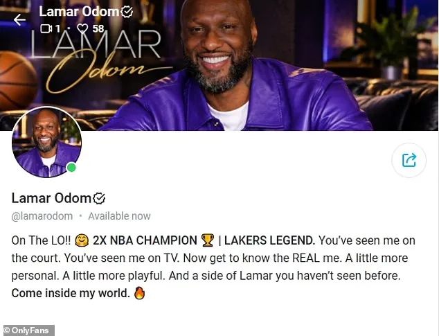 „On The LO!! NBA-ის ორგზის ჩემპიონი. „ლეიკერსის“ ლეგენდა. თქვენ მინახავთ მოედანზე. მინახავთ ტელევიზორში. ახლა კი გაიცანით ნამდვილი მე“, - დაწერა ოდომმა OnlyFans-ის ვებგვერდზე თავის ბიოგრაფიაში.