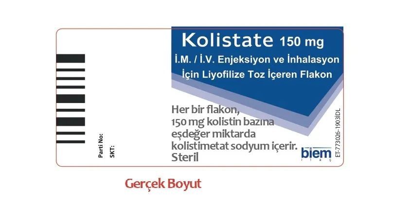 კოლისტატი 150მგ ლიოფილიზებული ფხვნილი ი.მ./ი.ვ. ინექციისა და ინჰალაციისთვის ფლაკონში — ფოტო 1