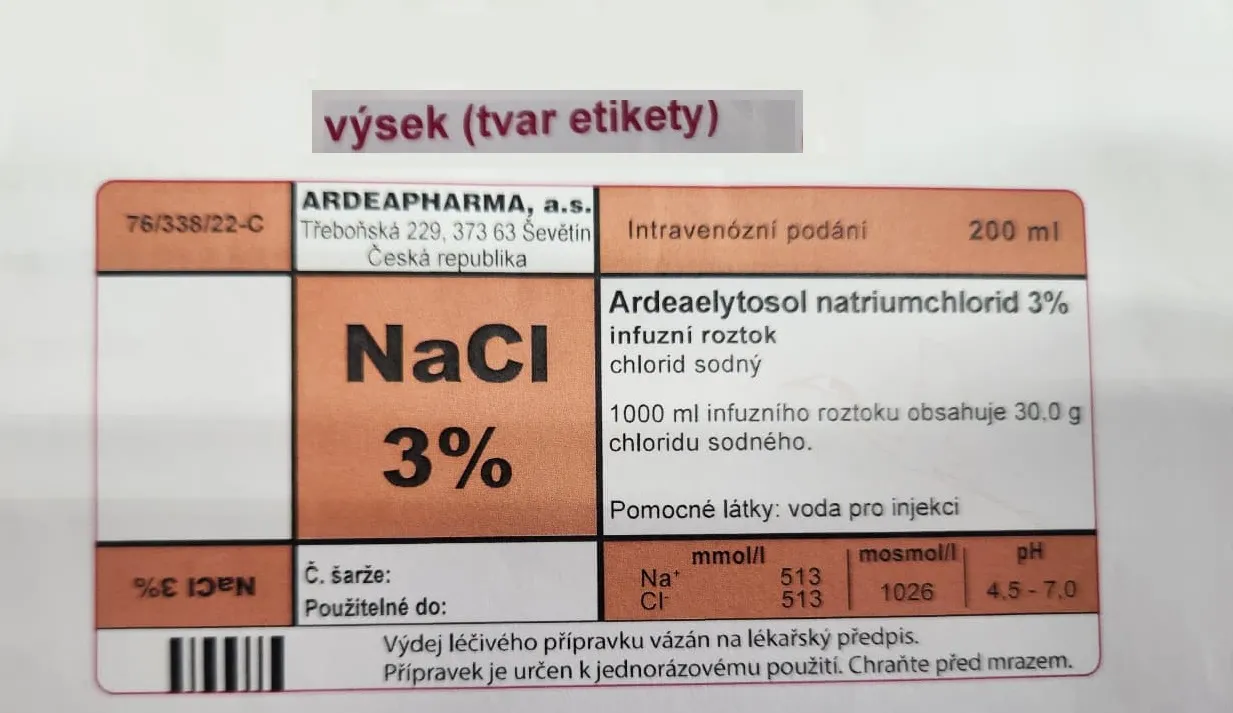 არდეაელიტოსოლი ნატრიუმქლორიდი 3%