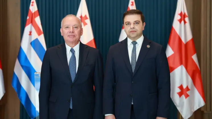 აჭარის უმაღლესი საბჭოს თავმჯდომარე - ცოტნე ანანიძე, აზერბაიჯანის საკონსტიტუციო სასამართლოს თავმჯდომარეს - ფარჰად აბდულაევს შეხვდა