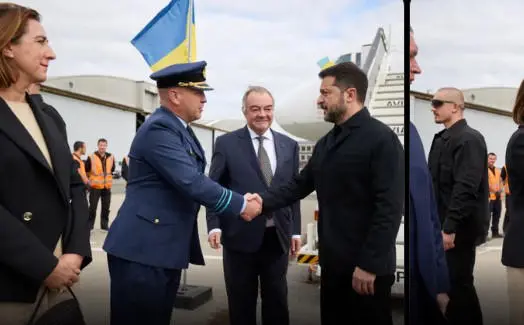 ვოლოდიმირ ზელენსკი ბრიუსელში ჩავიდა