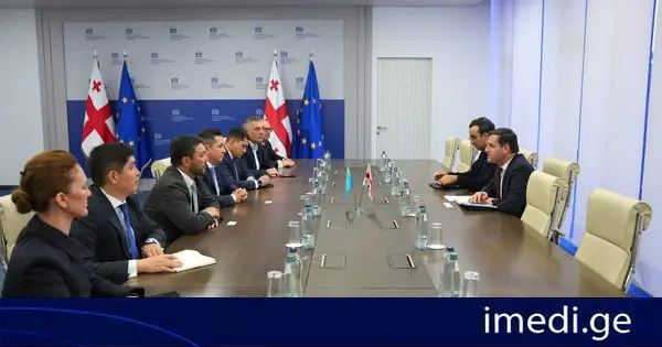 ეკონომიკისა და მდგრადი განვითარების მინისტრის მოადგილე გენადი არველაძე ასტანის საერთაშორისო ფინანსური ცენტრის (AIFC) გუბერნატორს რენატ ბექტუროვს შეხვდა