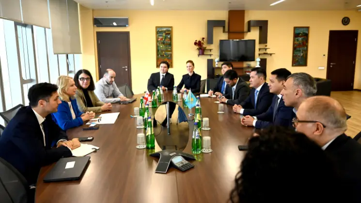 ნათია თურნავამ ასტანის საერთაშორისო ფინანსური ცენტრის მმართველ რენატ ბექტუროვთან შეხვედრა გამართა