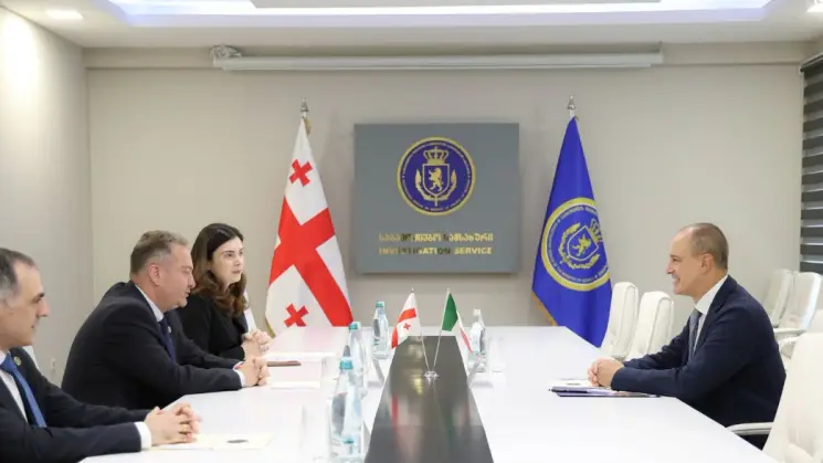 მერაბ გამყრელიძე იტალიის საელჩოს პოლიციის ატაშეს შეხვდა