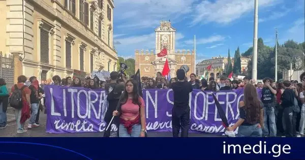 რომში, საყოველთაო გაფიცვის ფარგლებში, მასშტაბური საპროტესტო აქცია გაიმართა - დემონსტრანტები კოლოსეუმთან კარვების გაშლას აპირებენ