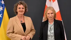 ნათია თურნავა ბოსნია და ჰერცეგოვინას ცენტრალური ბანკის პრეზიდენტს იასმინა სელიმოვიჩს შეხვდა