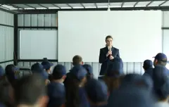 ცესკოს პრესსპიკერის შეხვედრა გომბორის მოხალისეთა მომზადების ცენტრში
