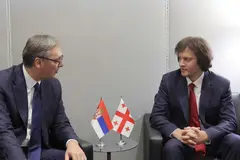 საქართველოს პრემიერ-მინისტრი ირაკლი კობახიძე სერბეთის რესპუბლიკის პრეზიდენტს ალექსანდარ ვუჩიჩს შეხვდა