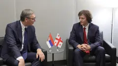 ირაკლი კობახიძე სერბეთის პრეზიდენტს ალექსანდარ ვუჩიჩს შეხვდა