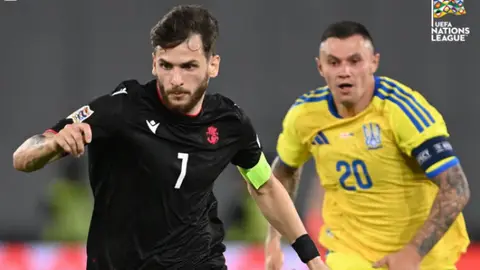 რამაზ სვანაძის დებიუტი და ნულოვანი ფრე - საქართველოსა და უკრაინის საფეხბურთო ნაკრებებს შორის მატჩი 0:0 დასრულდა