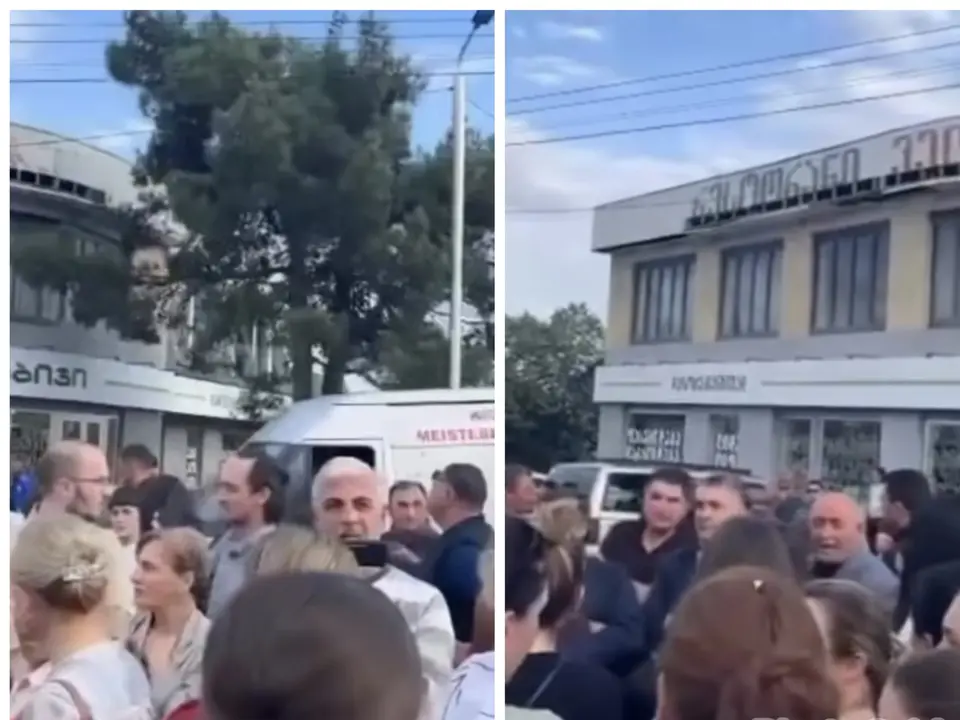პროტესტი ველისციხეში – „გზები არ გვაღირსეს. ხიდი ჩანგრეულია, თეატრი განადგურებული… და ახლა სკოლას მიადგნენ!“