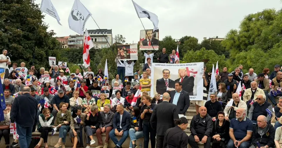 "ჩვენ ვართ ყველაზე პრინციპული პარტია" - ენმ სააკაშვილის მხარდამჭერ აქციას მართავს