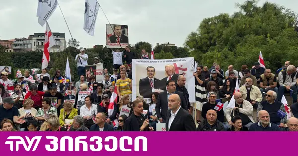 რიყის პარკში "ნაციონალური მოძრაობის" აქცია მიმდინარეობს