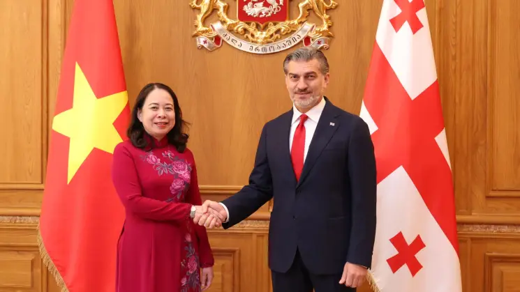 მიხეილ ყაველაშვილმა პრეზიდენტის სასახლეში ვიეტნამის სოციალისტური რესპუბლიკის ვიცე-პრეზიდენტს, ვო თჰი ან სუანს უმასპინძლა