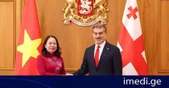 საქართველოს პრეზიდენტმა მიხეილ ყაველაშვილმა პრეზიდენტის სასახლეში ვიეტნამის სოციალისტური რესპუბლიკის ვიცე-პრეზიდენტს ვო თჰი ან სუანს უმასპინძლა
