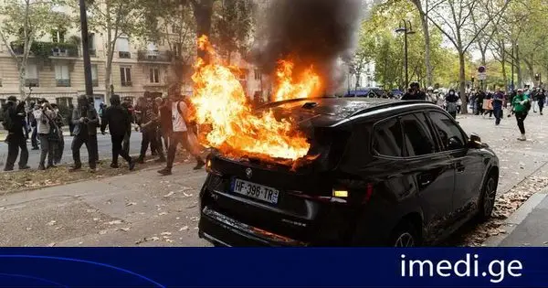 პარიზსა და ლიონში საპროტესტო აქციებზე პოლიციასთან დაპირისპირება მოხდა