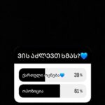 In Nini Karseladze's Instagram survey, the opposition defeats the dream