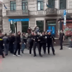 Police arrested Lasha Dgebuadze, another protest participant at Freedom Square
