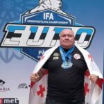 War veteran Zviad Khachidze is a European vice champion in arm wrestling
