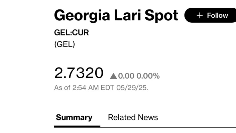 Bloomberg-ზე 11:00 საათისთვის ერთი დოლარი 2.7320 ლარად ივაჭრება
