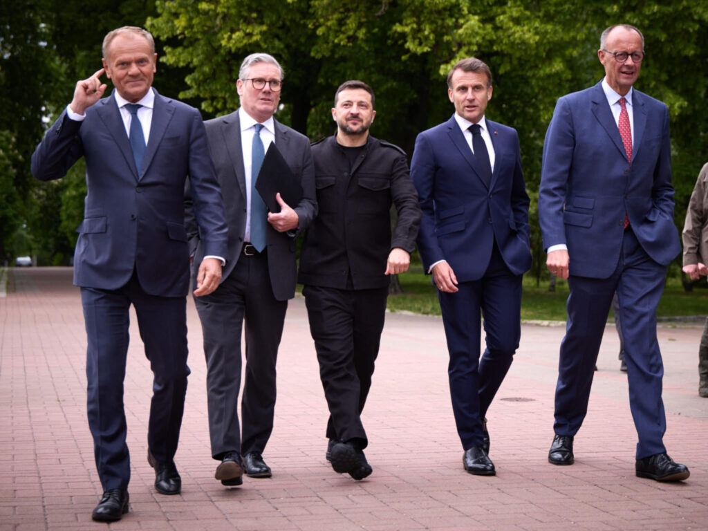 საფრანგეთის, გერმანიის, დიდი ბრიტანეთის, პოლონეთისა და უკრაინის ლიდერებმა ცეცხლის შეწყვეტის საჭიროებაზე ერთობლივი განცხადება მიიღეს – შეთანხმდნენ, რომ 12 მაისიდან, ცეცხლი სრულად და უპირობოდ, მინიმუმ 30 დღით უნდა შეწყდეს