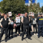 Parents of the prisoners of conscience hold a protest rally at the High School of Justice