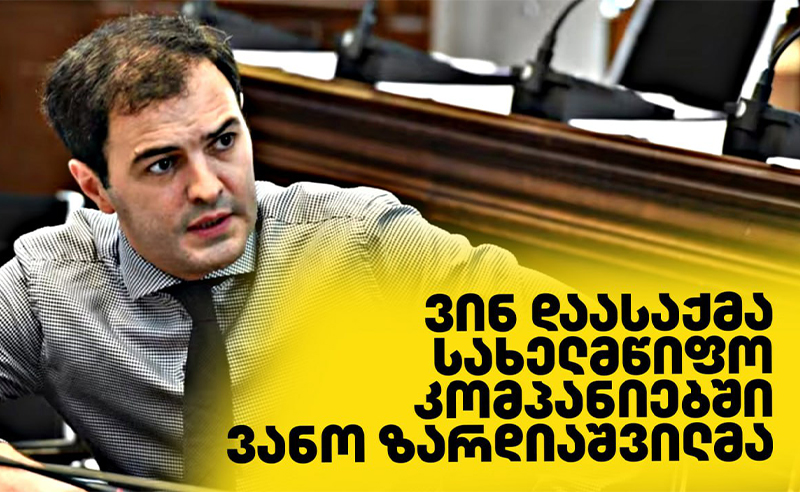 მედია: ვინ დაასაქმა სახელმწიფო კომპანიაში ვანო ზარდიაშვილმა – სკანდალური გვარები