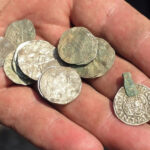 Treasures were found on the island of Estonia, where tens of silver coins were found in the Vikings era