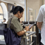 Salome Zourabichvili was allowed in court after she brought her ID
