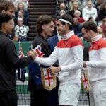 The Georgian son's tennis team lost to New Zealand and remained in the second group