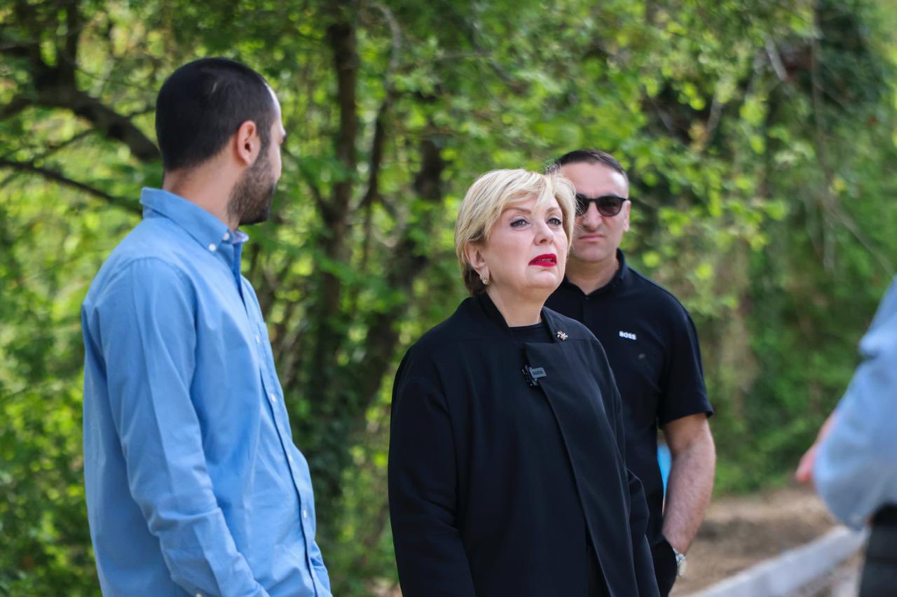 თინათინ რუხაძემ, საფრანგეთში სამუშაო ვიზიტის ფარგლებში, ლევილის ქართველთა მამულში განხორციელებული და მიმდინარე სარეაბილიტაციო სამუშაოები დაათვალიერა